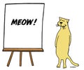Meow is the cat`s presentation Royalty Free Stock Photo