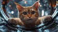 Meow-naut: A fearless feline takes a giant leap for cat-kind as it explores the infinite reaches