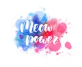 Meow power lettering