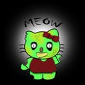 Meow. Zombie green kitty