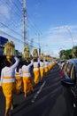 Mepeed, namely marching together to bring offerings to the temple in Blahkiuh Village, Badung, Bali