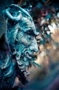 Mephistopheles dreaming, gothic sculpture Royalty Free Stock Photo