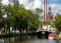 Cityscape of Meppel with The Great or St. Mary`s Church, Province Drenthe