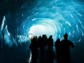 The Mer de Glace glacier cave, Chamonix, France Royalty Free Stock Photo