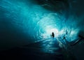 The Mer de Glace glacier cave, Chamonix, France Royalty Free Stock Photo