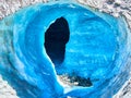 The Mer de Glace glacier cave, Chamonix, France Royalty Free Stock Photo