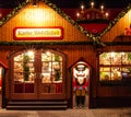 KÃÂ¤the Wohlfahrt shop showing an assortment of german traditional christmas ornaments at famous christmas market