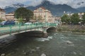 Merano, a beautiful town in the Alpine mountains of South Tyrol