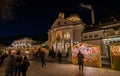 Merano Christmas market in the evening, Trentino Alto Adige, northern Italy.