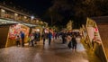 Merano Christmas market in the evening, Trentino Alto Adige, northern Italy.