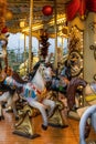 Merano, South Tyrol, Italy, 28 November 2022 Children's carousel at traditional christmas market