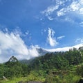 Merapi mountain is one of the most active volcanoes in the world Royalty Free Stock Photo