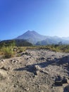 Merapi& x27;s mountain shot from far Royalty Free Stock Photo