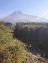 Merapi& x27;s mountain wide view Royalty Free Stock Photo