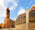 Mercado Central and Santos Juanes Church in Valencia Royalty Free Stock Photo