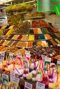 Mercado de La Boqueria - public market on La Rambla Street, Barcelona, Catalonia, Spain