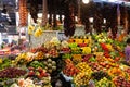 Mercado de La Boqueria - public market on La Rambla Street, Barcelona, Catalonia, Spain