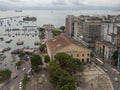 The Mercado Modelo, a famous food and handcrafts Market and the All Saints Bay BaÃÂ­a de Todos os Santos. Salvador, Bahia, Brazil.