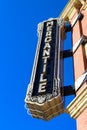 Mercantile sign on Pioneer Woman Mercantile in Pawhuska Osage County Oklahoma USA 11 - 30 - 2017 Royalty Free Stock Photo