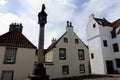 White houses of Mercat cross, Culross, Scotland Royalty Free Stock Photo