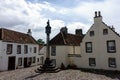 White houses of Mercat cross, Culross, Scotland Royalty Free Stock Photo