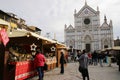 Mercatino di Natale in Piazza Santa Croce Florence Royalty Free Stock Photo