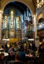 Mercato Mayfair, new food market recently opened in restored historic church St Mark`s, Mayfair London UK