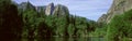 Merced River And Mountains In Spring, Royalty Free Stock Photo