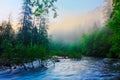Merced River Sunrise - Yosemite Royalty Free Stock Photo