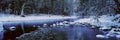 The Merced River In Winter, Yosemite National Park, California Royalty Free Stock Photo