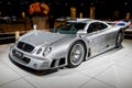 Mercedes-AMG CLK-GTR sports car showcased at the Autosalon 2020 Motor Show. Brussels, Belgium - January 9, 2020 Royalty Free Stock Photo