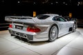 Mercedes-AMG CLK-GTR sports car showcased at the Autosalon 2020 Motor Show. Brussels, Belgium - January 9, 2020 Royalty Free Stock Photo