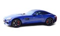 Mercedes AMG GT Blue on White Background