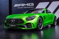 Mercedes Benz AMG GT-R on display at The 34th Thailand International Motor Expo 2017 on DEC 1 - 11 DEC 2017 Royalty Free Stock Photo