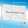 Mercedes Benz automotive industrial group flag and brans