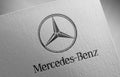 Mercedes logo icon paper texture stamp