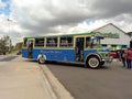 Mercedes Benz 1114 bus, public passenger transport in Buenos Aires. Traditional fileteado ornaments