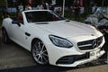 Mercedes Benz convertible at bumper to bumper car show in Pasay, Philippines Royalty Free Stock Photo