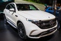 Mercedes-Benz EQC electric SUV car at the Paris Motor Show in Expo Porte de Versailles. France - October 3, 2018