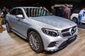 Mercedes Benz GLC 250 4MATIC compact luxury crossover SUV car showcased at the Paris Motor Show. Paris, France - October 3, 2018 Royalty Free Stock Photo