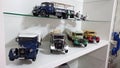 Mercedes Benz LO2750 transporters scale model cars in display