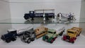 Mercedes Benz LO2750 transporters scale model cars in display