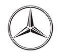 Mercedes-Benz logo on transparent background, vector illustration. Mercedes-Benz is a German luxury and commercial Royalty Free Stock Photo