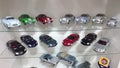 Mercedes Benz model cars hobby collection display Royalty Free Stock Photo