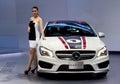 Mercedes Benz new model presented in Motor Show Royalty Free Stock Photo