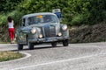 MERCEDES-BENZ 220 A 1955 on an old racing car in rally Mille Miglia 2018 the famous italian historical race 1927-1957 Royalty Free Stock Photo