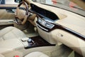 Mercedes S550 car dashboard details Royalty Free Stock Photo