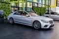 Mercedes-Benz S-Class S560 e plug-in hybrid car showcased at the Frankfurt IAA Motor Show. Germany - September 10, 2019