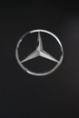 Mercedes-Benz sign on black background. Moscow. Vegas Mall. 27.07.2018