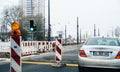 Mercedes-Benz silver limousine driving on the central street